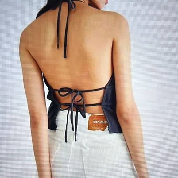 NWT Free People Valetta Halter Top Gray Women’s M - Picture 2 of 10